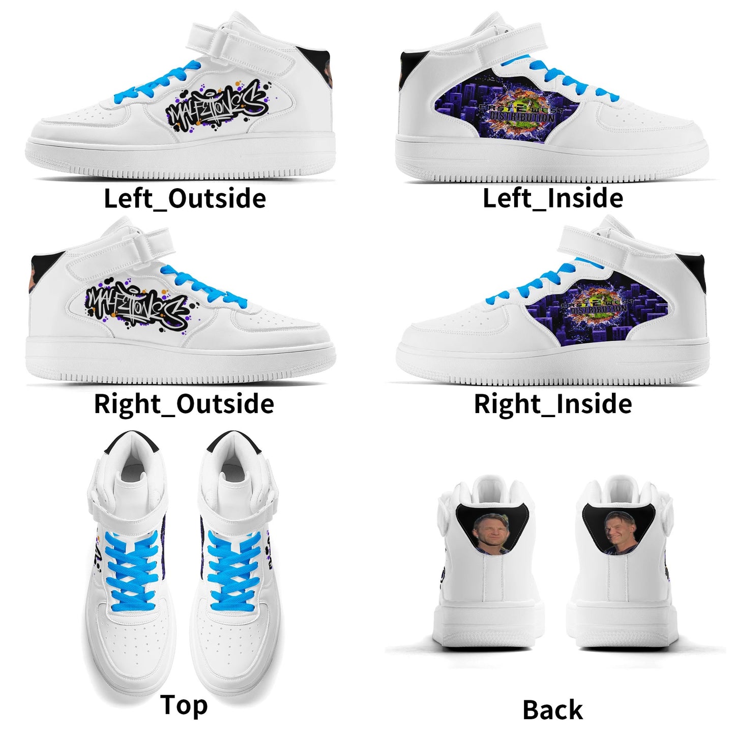 Malfettones High Top Leather Sneakers