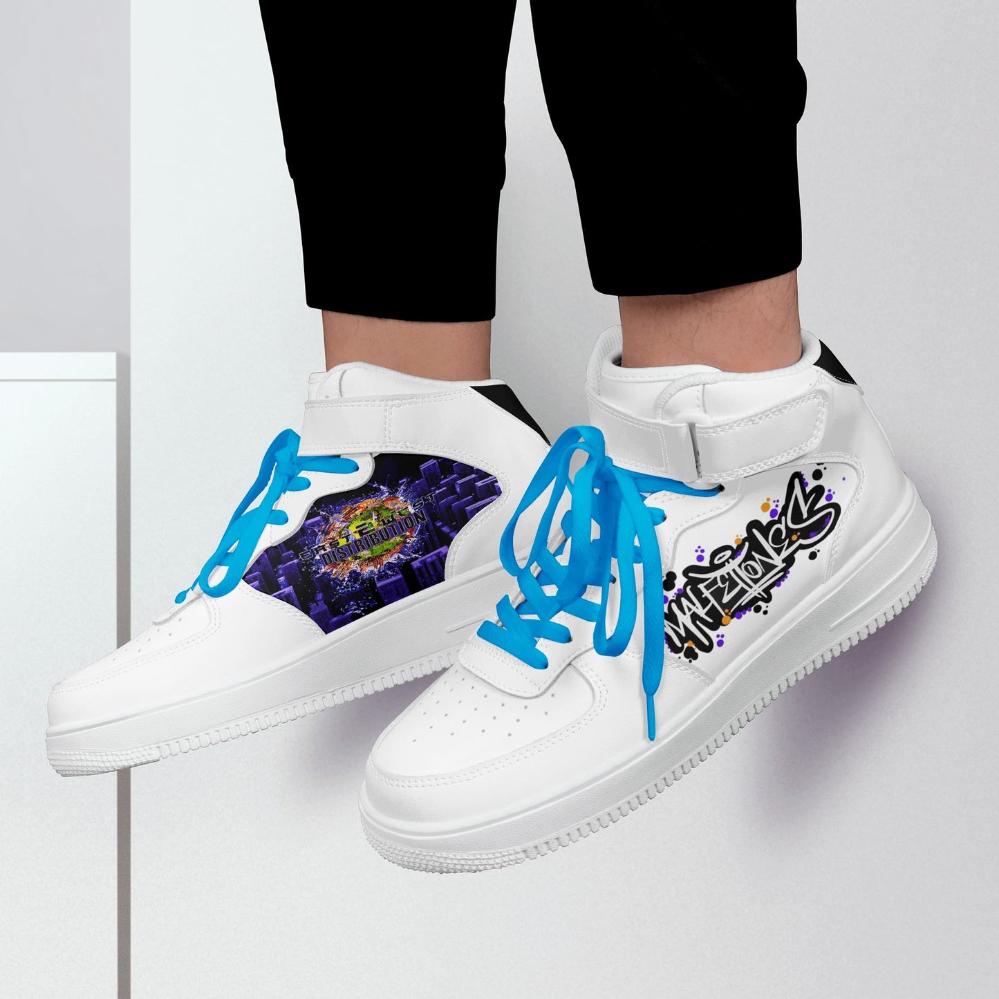 Malfettones High Top Leather Sneakers