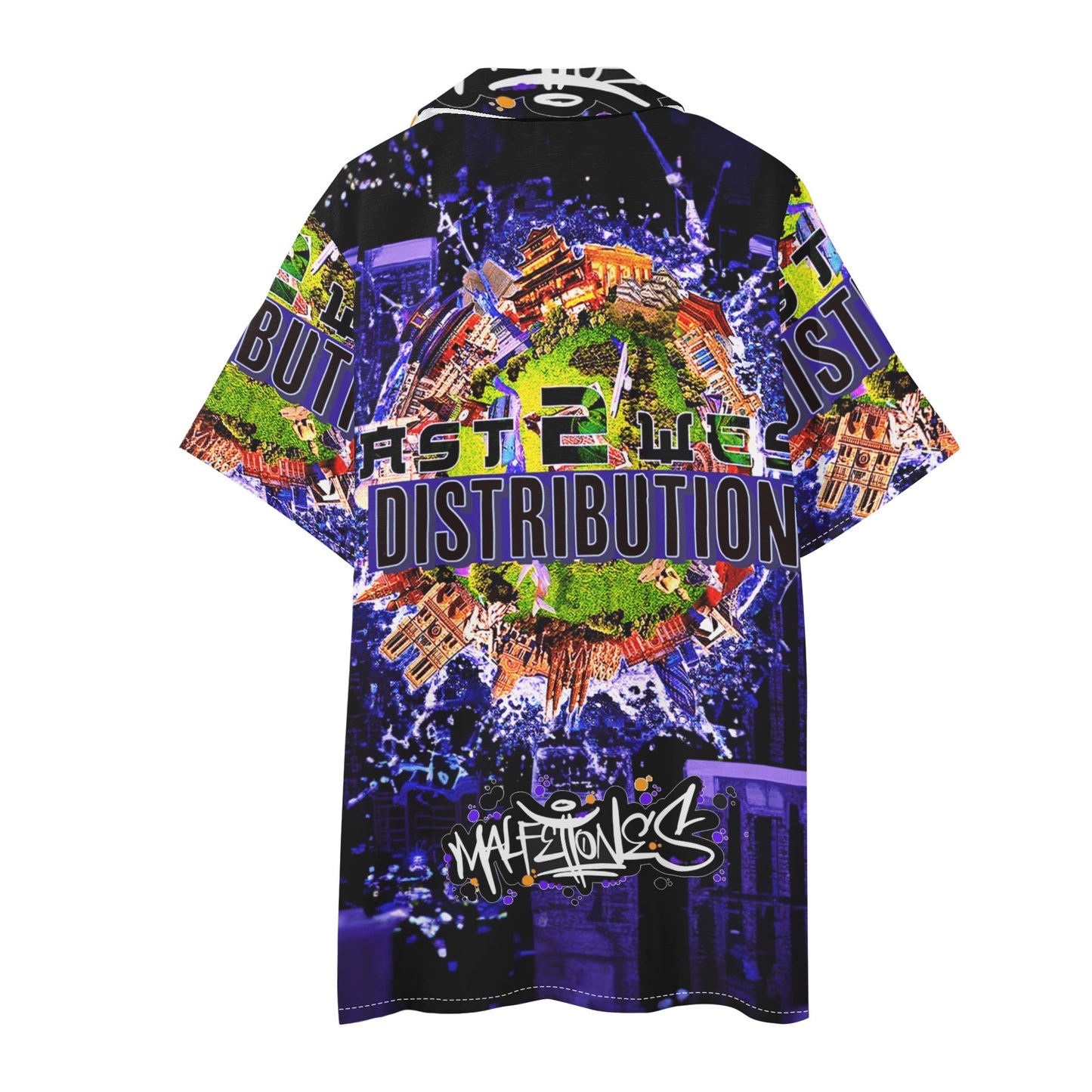 Malfettones Hawaiian Short Sleeve Shirt and Shorts Set