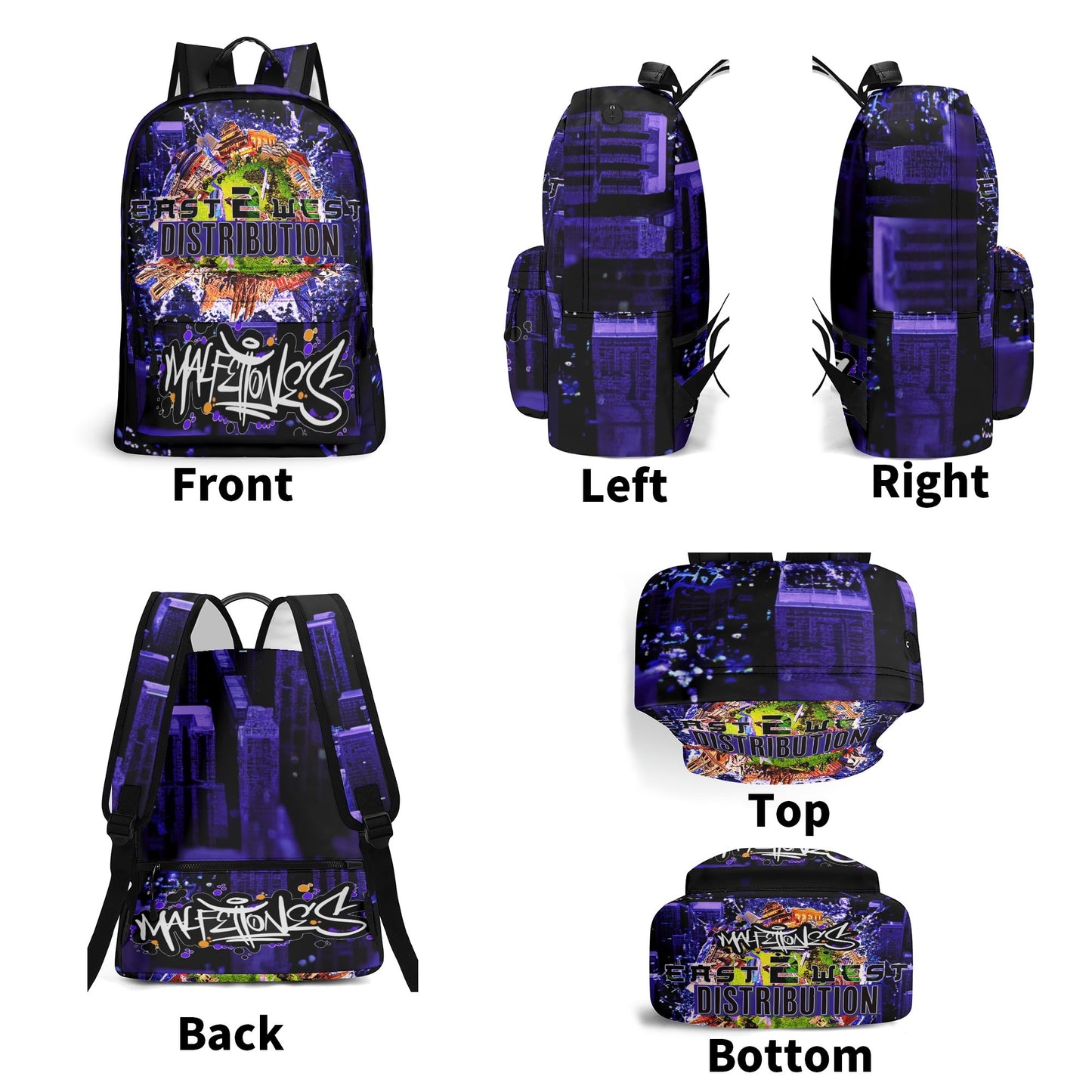 Malfettones Leather School Backpack
