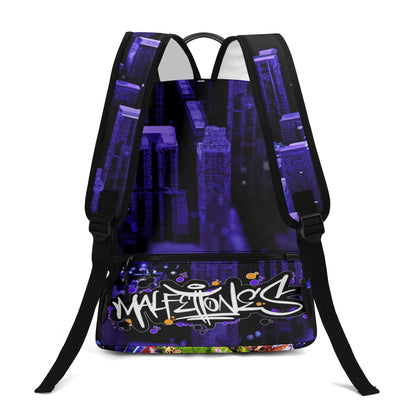 Malfettones Leather School Backpack
