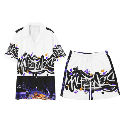 Malfettones Hawaiian Short Sleeve Shirt and Shorts Set