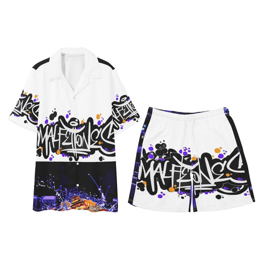 Malfettones Hawaiian Short Sleeve Shirt and Shorts Set